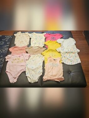 Baby Girls 6 To 9 Months Short Sleeve Spring Summer Lot Bundle Euc